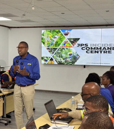 President & CEO Hugh Grant speaks at the Incident Command Centre