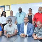 Some members of the CARILEC Board of Directors and Team at the 2025 December Board Meeting held in Kingston Jamaica, recently. First Row L-R : Cletus Bertin - Executive Director, CARILEC; Wayne Caines, Bermuda Electric Light Company Limited (BELCO) and Chairman- CARILEC Board of Directors; Hugh Grant- Jamaica Public Service Company Ltd. (JPS); Jervan Swanston, Nevis Electricity Company Limited(NEVLEC); Second Row L-R : Andre Matthias -Antigua Public Utilities Authority (APUA); Cornelia Auguste –CARILEC; Gianni Moreno- Hitachi Energy; Clement Williams-St. Kitts Electricity Company (SKELEC); Sonji Baptiste- CARILEC; Hugo Hodge Jr. - HKT Energy Consulting Group LLC; and Neysa Isenia -Aqualectra